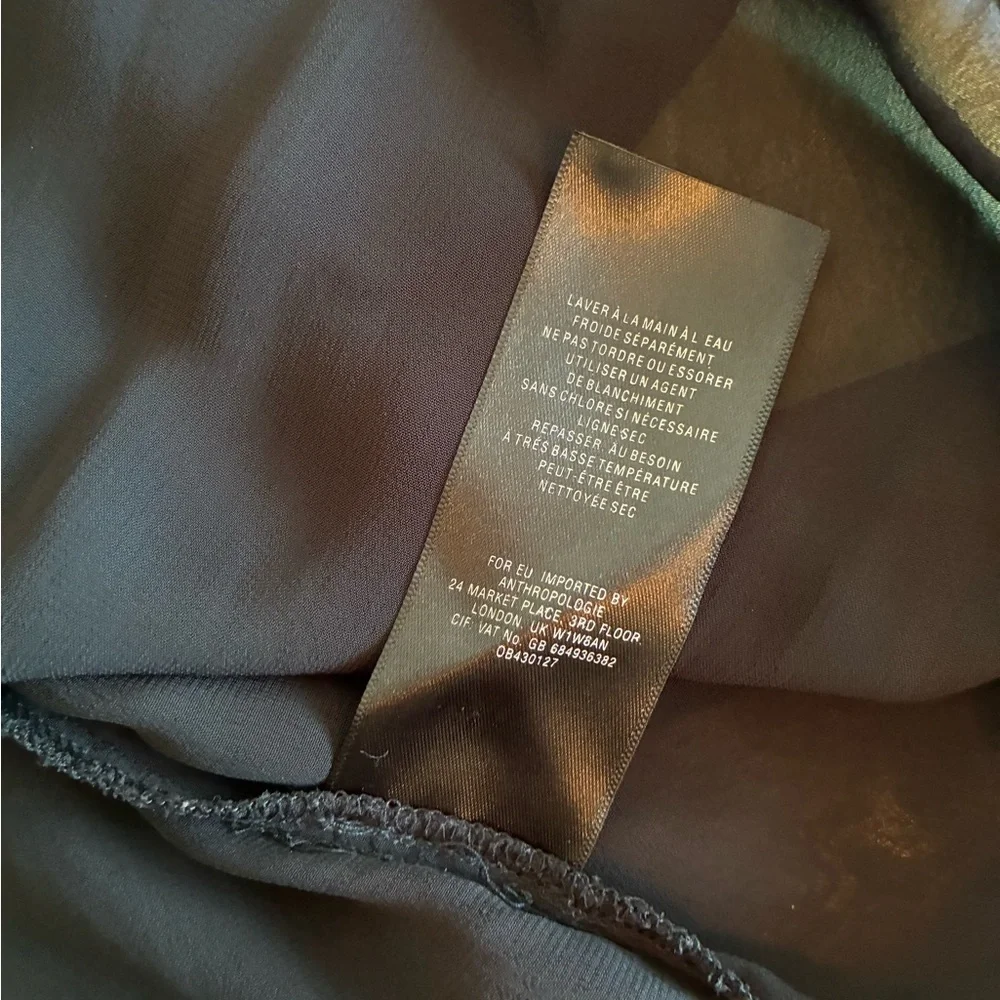 Anthropologie black sheer blouse